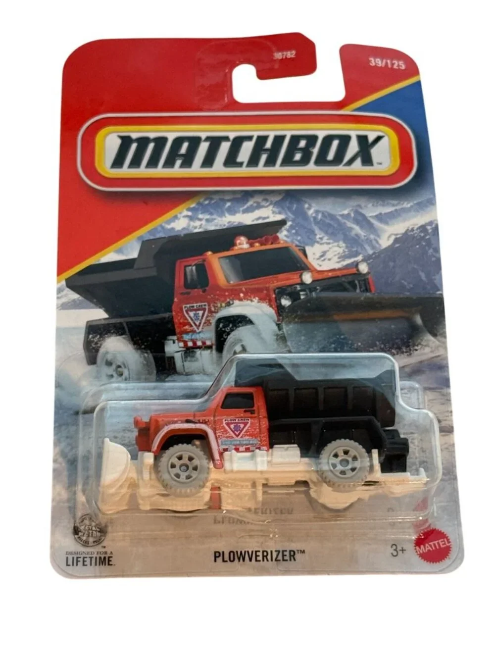Matchbox Plowverizer Snow Plow Truck 39/125 Red Black Diecast Vehicle